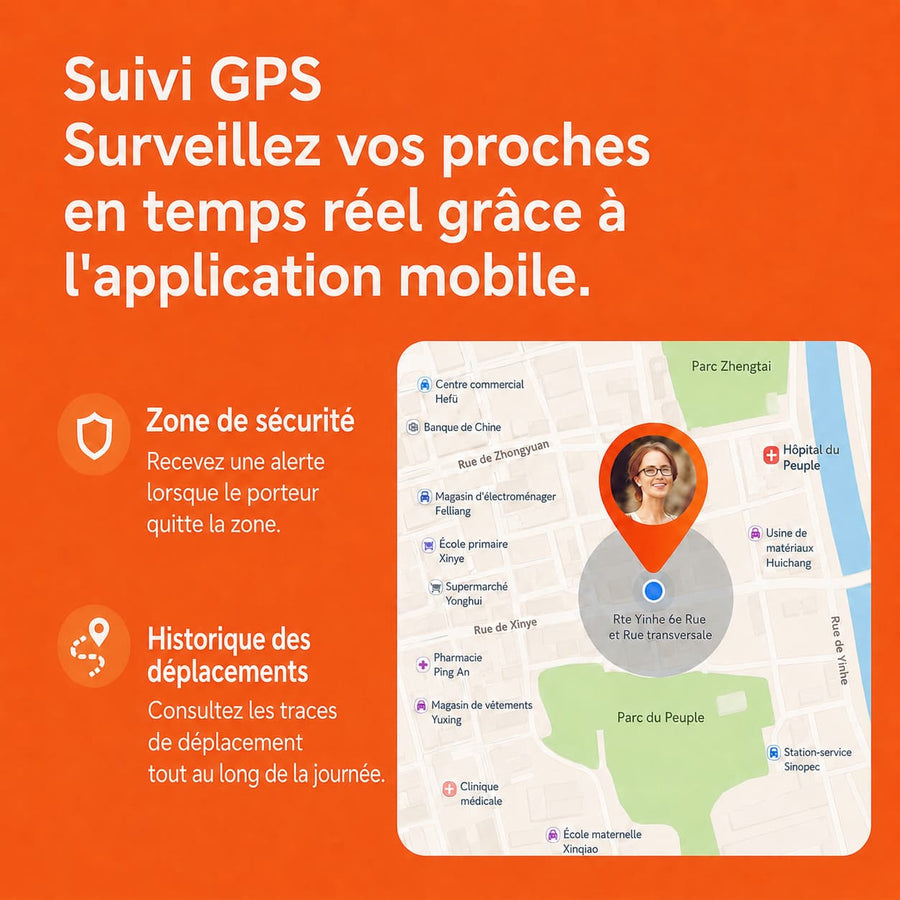 Montre Connectée Senior SOS et Détection de Chute 4G