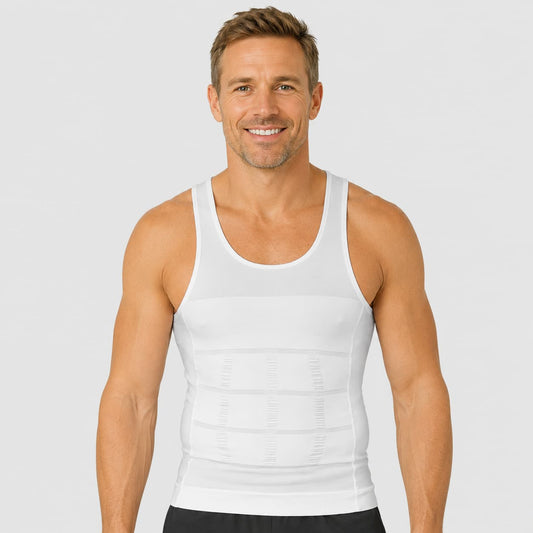 Débardeur Correcteur Posture Homme Blanc | Alignéo™