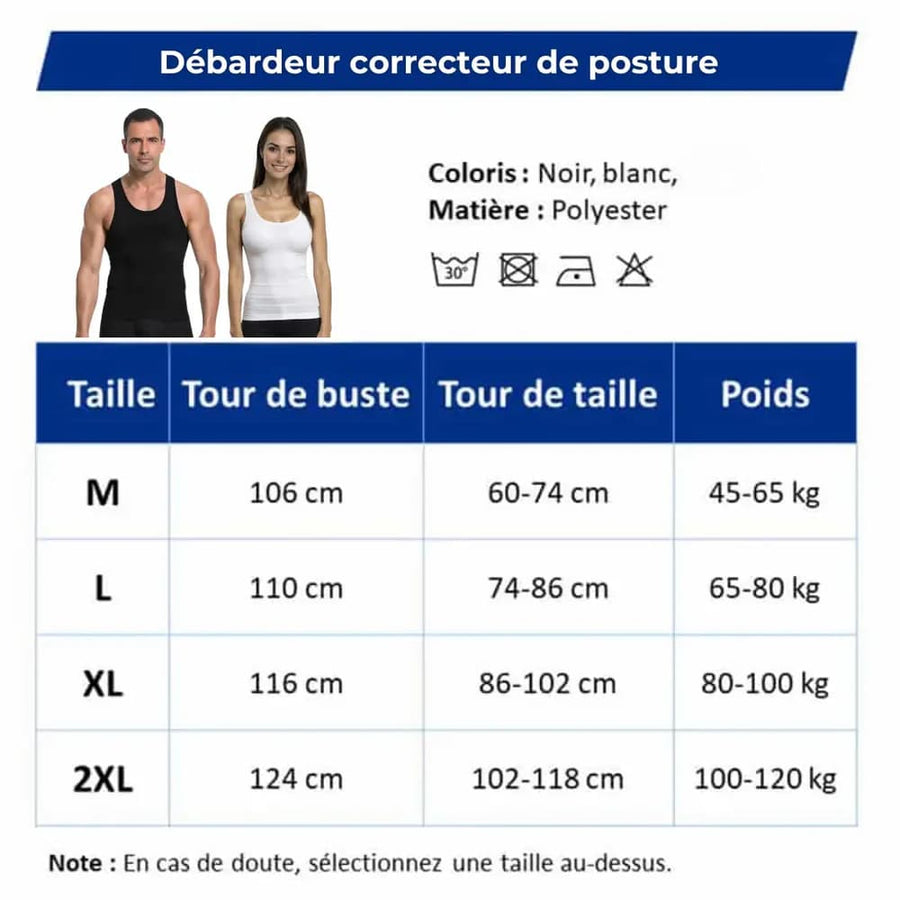 Débardeur Homme Gainant et Correcteur de Posture | Alignéo™