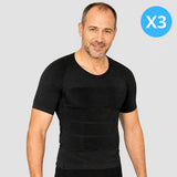Offre Spéciale 3 T-Shirts Correcteurs de posture Homme Noir | Alignéo™