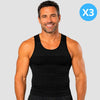 Offre Spéciale 3 Débardeurs Correcteurs Posture Homme Noir | Alignéo™
