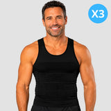 Offre Spéciale 3 Débardeurs Correcteurs Posture Homme Noir | Alignéo™