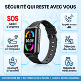 Montre Connectée  Senior SOS et Détection de Chute 4G