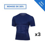 T-Shirt Correcteur de posture Homme Bleu | Alignéo™