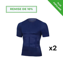 Offre Spéciale 3 T-Shirts Correcteur de posture Homme Bleu | Alignéo™