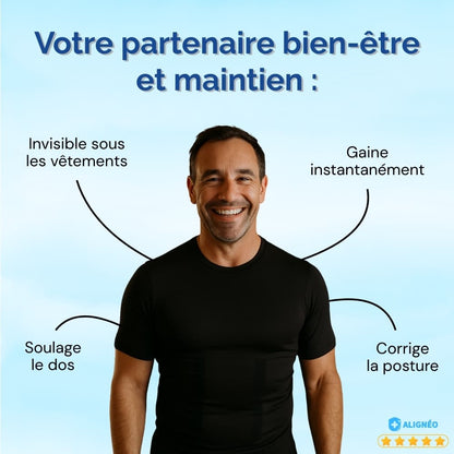 Offre Spéciale 3 T-Shirts Correcteur de posture Femme Blanc | Alignéo™