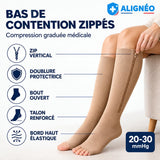 Bas de Contention Zippé | Alignéo Boutique™