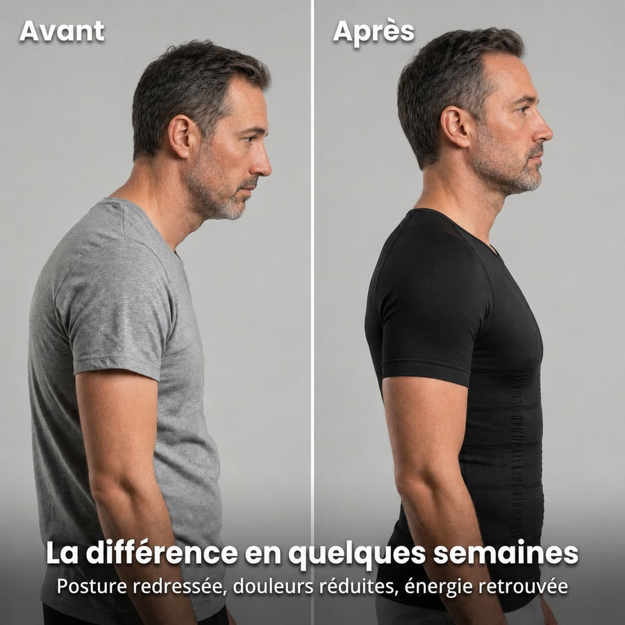 T-Shirt Correcteur de posture et gainant - Mixte | Alignéo™