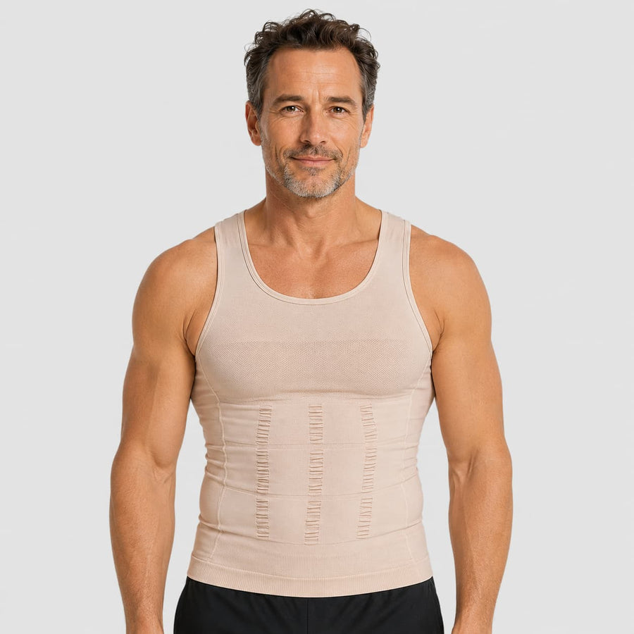 Offre Spéciale 3 Débardeurs Correcteurs de Posture Homme Beige | Alignéo™
