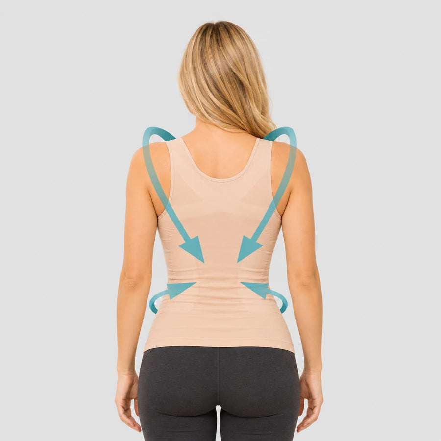 Offre Spéciale 3 Débardeurs Correcteurs de Posture Femme Beige | Alignéo™