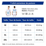 T-Shirt Correcteur de posture Homme Bleu | Alignéo™