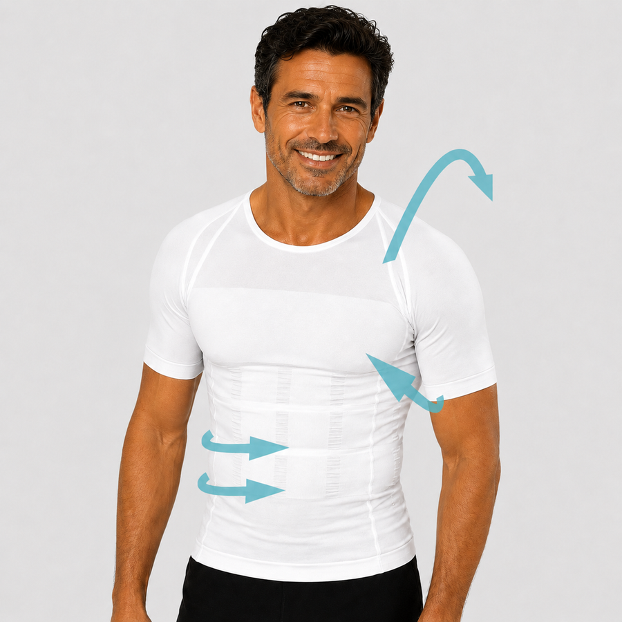 Offre Spéciale 3 T-Shirts Correcteur de posture Homme Blanc | Alignéo™