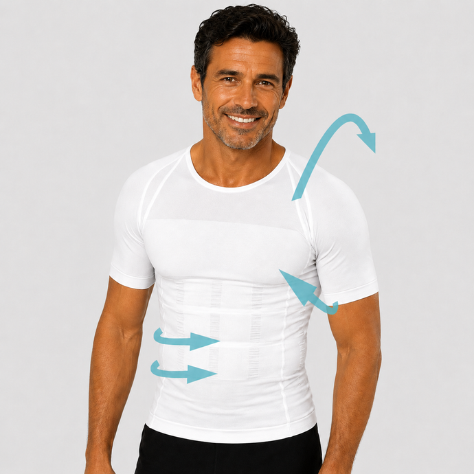 T-Shirt Correcteur de posture Homme Blanc | Alignéo™