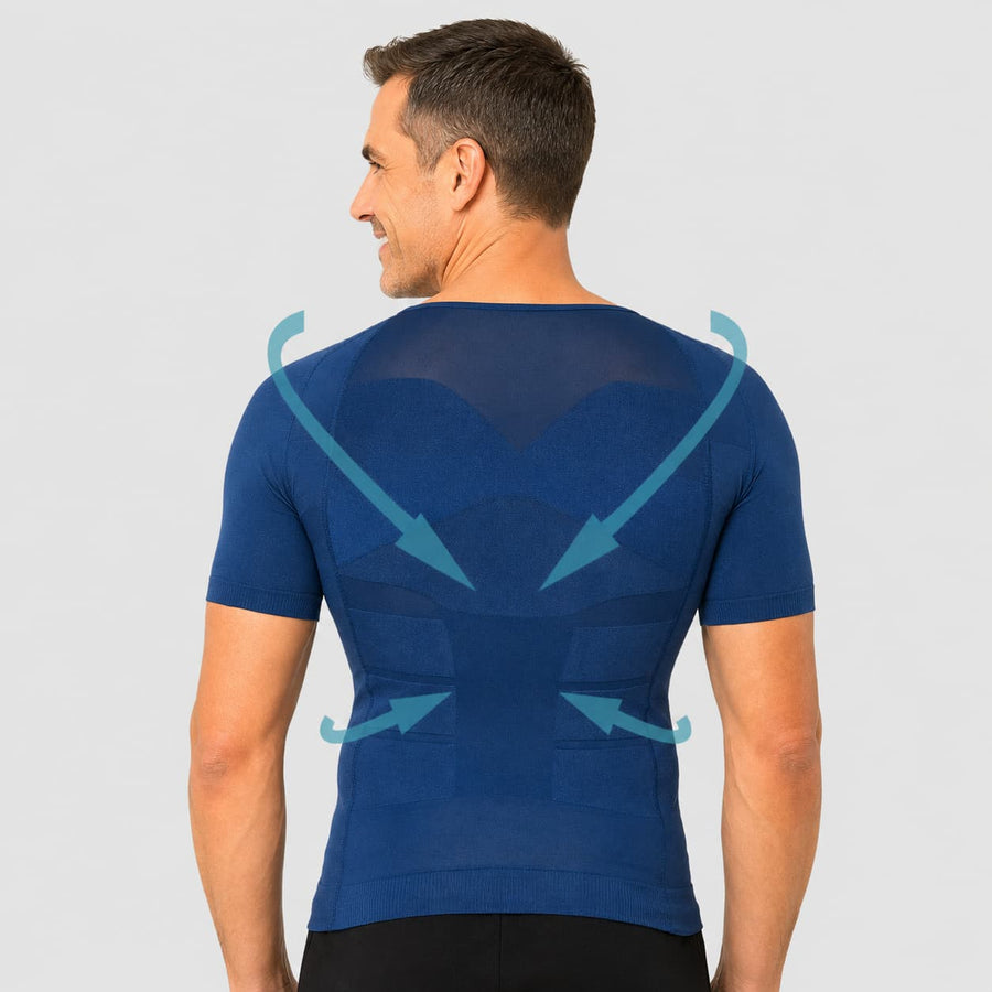 Offre Spéciale 3 T-Shirts Correcteur de posture Homme Bleu | Alignéo™