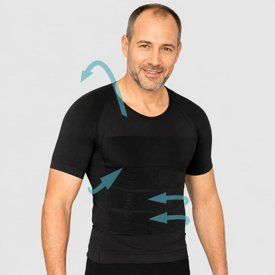 Offre Spéciale 3 T-Shirts Correcteurs de posture Homme Noir | Alignéo™