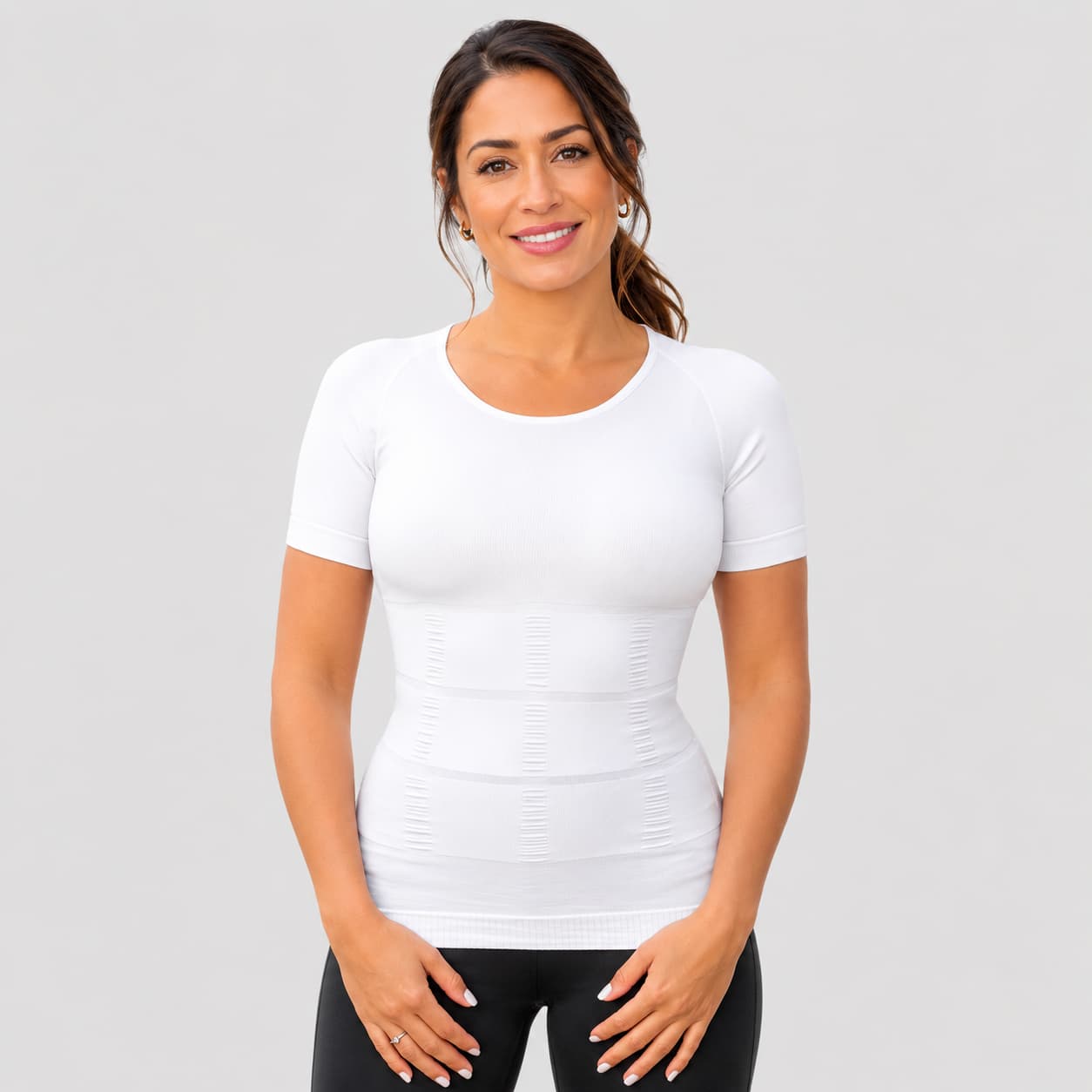 Offre Spéciale 3 T-Shirts Correcteur de posture Femme Blanc | Alignéo™