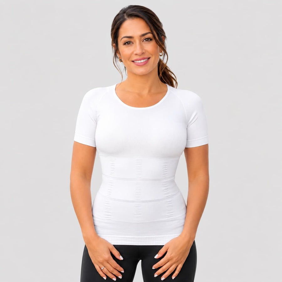 T-Shirt Correcteur de posture Femme Blanc | Alignéo™