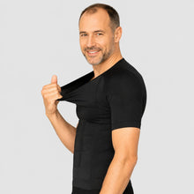 T-Shirt Correcteur de posture Homme Noir | Alignéo™